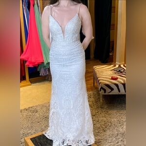 NWT Sherri Hill 2-in-1 Wedding Dress Mermaid + Detachable Ball Gown Skirt Sz 4